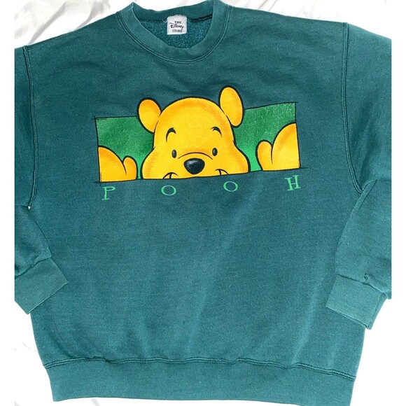 Disney Store Vintage 90’s Winnie The Pooh Crew Neck Sweatshirt Large - Picture 1 of 6
